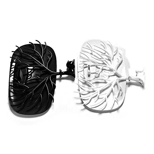 ROSENICE Schmuckbaum Schmuckhalter Schmuckständer mit Schmucktablett (Schwarz Hirschgeweih) - 8