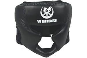 Arrovarp Casque De Boxe MMA Entraînement pour Enfant et Adulte, Protection pour Sparring en Cuir Synthétique, Idéal pour Boxe et Muay Thai