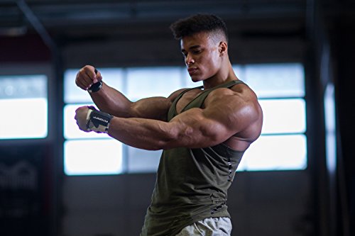 Handgelenkbandagen + Zughilfen (2Paar/4Stück) von FITGRIFF – Premium Fitness Set für Kraftsport, Bodybuilding und Krafttraining – für Frauen und Männer – 2 Jahre Gewährleistung - 2