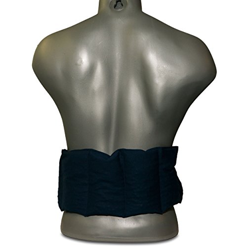 Bio-Dinkelkissen 7-Kammer mit Band, 65x15 dunkelblau | Wärmekissen Körnerkissen