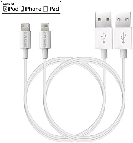 iPhone Charger lightning cable Certified Unbreakable Nylon for iPhone 7 Plus 6S Plus 6 Plus SE 5S 5C 5, iPad 2 3 4 Mini, iPad Pro Air 2, iPod - 1M(3.3ft) 2M, 3M (10ft) LIFETIME WARRANTY (1M 3-Pack)