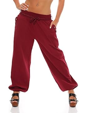 ZARMEXX Damen Pumphose Haremshose Sommerhose Aladinhose Strandhose Baggy Baumwollhose