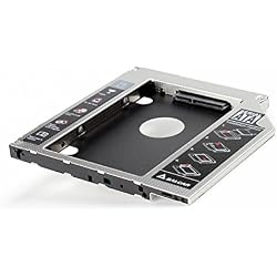 Salcar - 2.HDD SATA-SATA 3.0 (SATA I II III) Bahía de Disco Duro 2nd ODD SSD Hard Drive Caddy 9,5mm Universal portátil de CD/DVD-ROM para Notebooks sustituye SuperDrive
