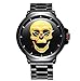 Produktbild MJY Mode-Uhr, Herrenuhr, runde wasserdichte Quarzuhr, Herrenuhr aus Stahl, geeignet für Ehemann, Freund, Sohn,Golden,EIN