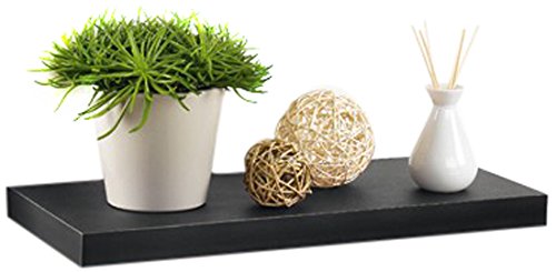 Modul'Home 6RAN791NR Etagère Flottante Panneau/MDF Noir 50 x 22,8 x 3,4 cm