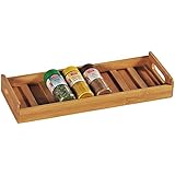 Kesper 58095 Gew&uuml;rzbox f&uuml;r 8 Gl&auml;ser, 38 x 14 x 5 cm, FSC-zertifizierter Bambus