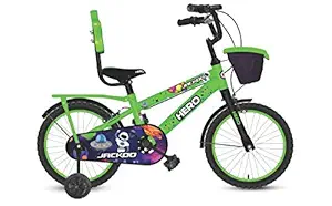 Goldy Hero Boys and Girls 14 Inches Wheel , 9.5 inches Frame 14T Tubular Wheels Jackoo Cycle for 2 Year to 6 Years Kids , Green