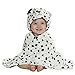 Produktbild CuteOn Baby Jungen Mädchen Ultra-weiche Flanell Bad Handtuch Robe - mit Kapuze - Baby Bademantel Wrap Decke Schneeleopard