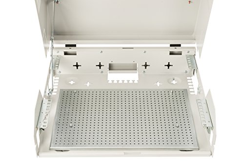 DIGITUS Professional Wandgehäuse, Slim Line, 3HE rotierbar, 2HE fix, 145 x 500 x 475 mm, grau (RAL 7035) - 3