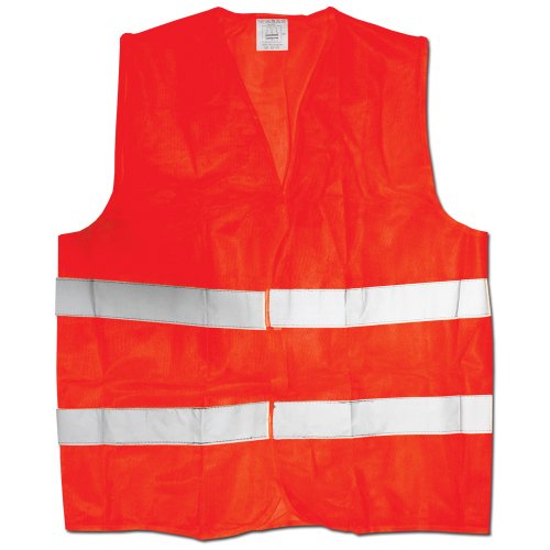 Warnweste mit praktischem Klettverschluss in Standardgröße --- EN 471, Orange, waschbar