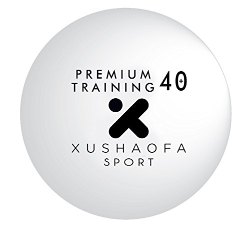 120 palline da ping pong, 120 palline da tennis tavolo (XUSHAOFA Premium Training 40+), palline di plastica