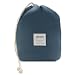 Mermaid Barrel Shaped Travel Cosmetic Bag Nylon High Capacity Drawstring Elegant Drum Wash Bags Makeup Organizer Storage Bag + Mini pouch +PVC transparent brush bag (blue)