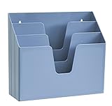 Organiza archivos y carpetas. Acrimet Organizador Horizontal de 3 Compartimientos Para Escritorio o Pared (Color Azul)