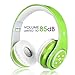 Price comparison product image Kids Wireless Bluetooth Headphone with Microphone volume limited foldable Earphone Children Stereo On Ear headset for PC / TV / Tablets / Smartphones Green