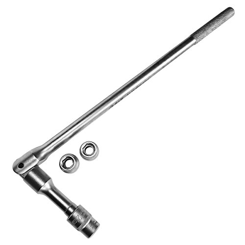 S&R Steckgriff SET 3/4″ 600 mm, Ø 20 mm mit Nüsse 17″,19″,21″: Kraft-Gelenkgriff 3/4″ mit Verlängerung und 3 Steckeinsätze 17″, 19″, 21″ ; Steck-Drehgriff Schiebegriff 600mm, Extra Belastbar – Ø 20 mm, Bruchfest, mattiert, INDUSTRIE QUALITÄT - 8