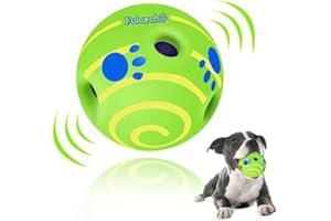 TAUCHGOE 3.46" Balle Chien Balle Jouet Chien, Jouet Chien avec Squeak, Ballon pour Chien à Rayures Jaunes sont pour Les Chiens de Taille Moyenne à Grande pour Jouer et Soulager L'ennui