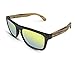 Produktbild TWO-X Sonnenbrille Wood schwarz gelb WF Look Holz Zebrano verspiegelt polarisiert