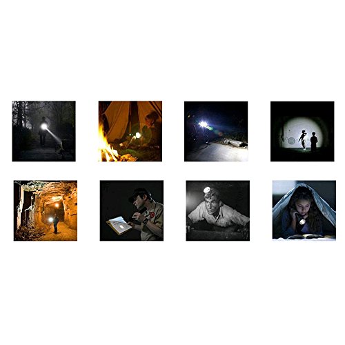 Ecooe Cree Taschenlampe Led Wassergeschützt T6 1000 Lumen mit einstellbares Kopfband - 6