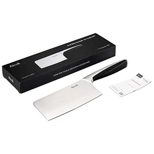 Deik Edelstahl Hackmesser, 180 mm Kochmesser, Messer mit ergonomischem Griff, Mehrzwecknutzung für Haus und Restaurant - 7