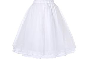 Belle Poque Jupon Courte Femme sous Robe en Tulle Années 50 Pin Up Rockabilly Tutu Petticoat