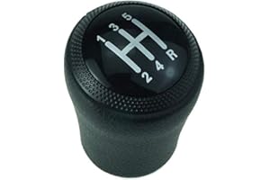 DO!LED DoLED LEDER Schaltknauf Schalthebel in Schwarz mit 5 Gang Leder