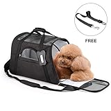 🐶 【FÁCIL DE USAR】: puede usarlo como una bolsa de asas de asas o bolsas de hombro con una correa acolchada ajustable para el hombro; las asas de transporte con una almohadilla se pueden pegar para una sensación cómoda de la mano. Acceso a dos caras, apertura lateral de cremallera. También es fácil de limpiar - Lavable a máquina: use un ciclo suave.