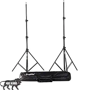 Prolite Light Stand Kit - 9 feet (Pair of 2 Light Stands with Carry Bag) (Portable & Foldable)