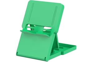 TUVOWAK Verstellbarer Ständer kompatibel mit Nintenso Switch, faltbarer tragbarer kompakter Playstand für Switch OLED/Switch Lite Konsole spielen und aufladen, Switch Halterung mit 5 Höheneinstellungen (Grün)