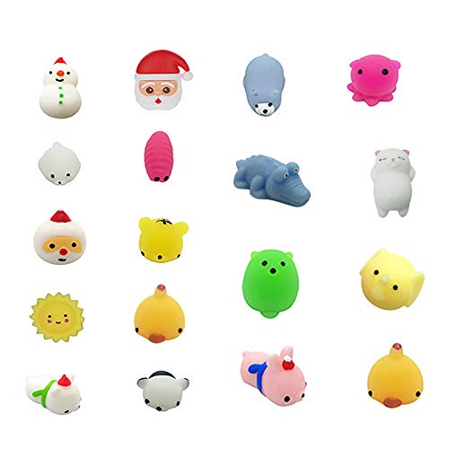 Preisvergleich Produktbild TianranRT 18PC Weihnachten Spielzeug Mini Niedlich Squeeze Lustig Spielzeug Weich Stress Erleichterung Spielzeug DIY Dekor