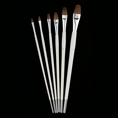 Gazechimp 6er Malerei Pinsel Kunst Pinsel Set Acryl Malen Bürsten für Künstler Ölgemälde - 3