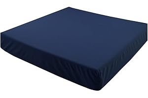 PrimoCare Memory-Schaum Rollstuhlkissen mit wasserfesten Bezug - 45 x 40 x 8 cm Sitzerhöhung - Anti-Dekubitus Sitzkissen mit wasserfesten Bezug Rollstuhl-Kissen