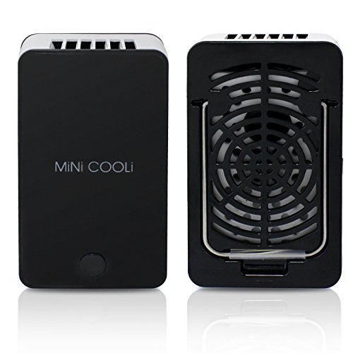 Tragbare Mini-Klimaanlage Reisehand USB aufladbare Lüfter Luftreiniger Luftbefeuchter für den Sommer Kinder mit intelligenter Standplatz Handschlaufe (Schwarz) - 3