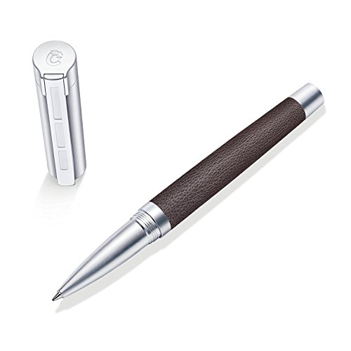 examen Staedtler Initium - Corium Simplex - Roller en cuir marron - Pointe M