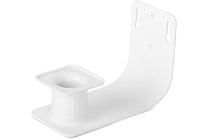 Feeshoppher Fågelmatare väggmonterat fäste för BirdBuddy, utomhus järnkonstruktion med 6 skruvar för säker installation av trädgårdsfågelmatning, väderbeständig vit design för Enh