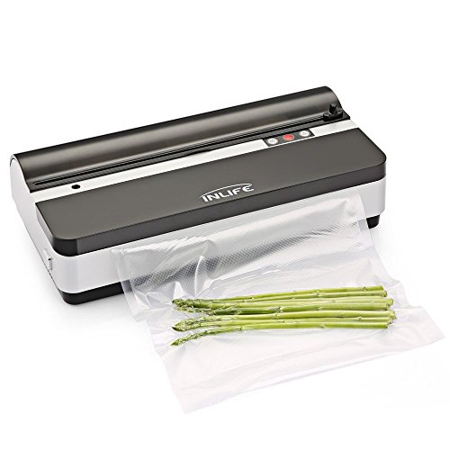 INLIFE K9 Vakuumierer,sous vide vakuumierer mit ein Cutter und ein Rollen Beutel, 5x länger frisch und ganz Natürlich ohne Konservierungsstoffe