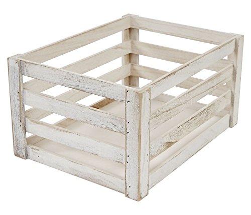 3er Set Holzkiste T295, Weinkiste Dekokiste Obstkiste, Shabby-Look Vintage weiß - 4