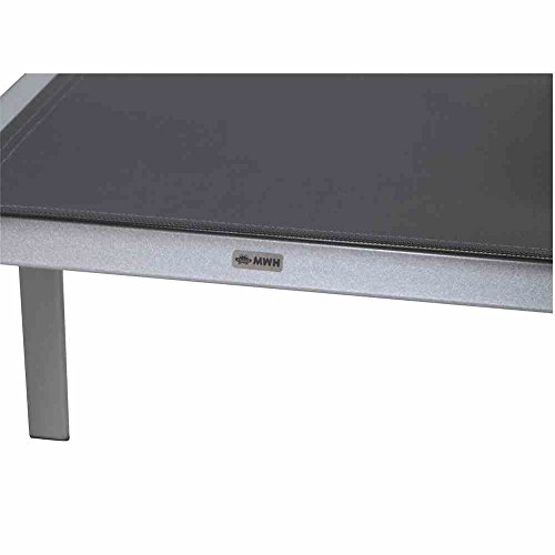 MWH 879104 Elements Hocker Aluminiumgestell silber, Textilgewebe anthrazit, 54 x 58 x 49 cm - 3