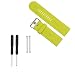 Produktbild Transer® Garmin Fenix/Fenix 2 Watch Ersatz Uhrenarmbänder+2pc Lugs Adapter+2pc Werkzeug Silikon Uhrenarmband Langlebig Bügel Armband für Uhren Länge: 15-21CM Breite: 2.7CM (Gelb)