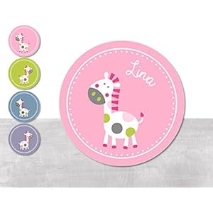 Namensaufkleber • Pferdchen Lotta weiß • 24/120/240 Stück (N27) 4 Farbvarianten zur Auswahl - kunterbunte Aufkleber vom Papierbuedchen