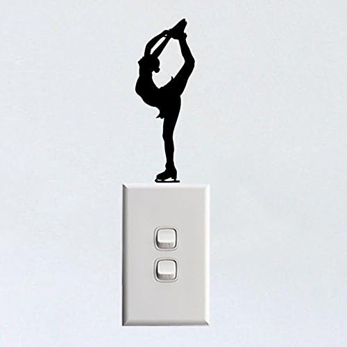 Ice Skating Wall Decal Personality Home Decor Light Switch Sticker