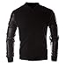 Produktbild Binggong Herren Jacket Männer Sweatshirt Mode Leder Nähen Stehkragen Jacke Herbst Winter Freizeit Knopf Mantel Sportbekleidung Tops