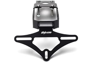 ROCKMUTE Motorrad-Heckhalter für Kawasaki Ninja 650 Z650 2017–2021, Motorrad-Kennzeichenhalter, Kotflügel-Eliminator-Halterung mit LED-Nummernschildbeleuchtung (Ninja 650)