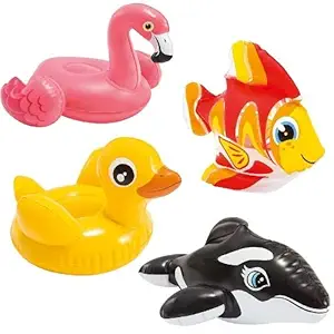 Jai Jalaram Puff n Play Water Kids Toys - Perfect for Water Animal Fun (Fish, Duck, Whale & Flamingo) Pack of 4