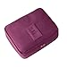 Produktbild Kulturbeutel, wasserdicht Nylon Faltbare Kosmetik Organizer tragbar Make-up mit Tasche Travel Camping Wash Tasche (Weinrot)