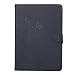 Produktbild Samsung Galaxy tab s2 9.7 hülle, A-BEAUTY Hochwertige PU Leder Geprägt mit Schmetterling und Rosen-Muster Folding Folio Magnetic Buch Fälle mit Kreditkarte und Schlag-Standplatz -Funktion für Samsung Galaxy tab s2 (9.7 Wi-Fi SM-T810 / LTE SM-T815), Schwarz