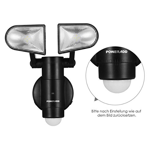 Poweradd LED Licht Nachtlicht Außenleuchte mit Bewegungsmelder und Dämmerungssensor, schwenkbar und regendicht für Garten, Terrasse, Hausflur, Treppen, Balkon, Außenwand - 7