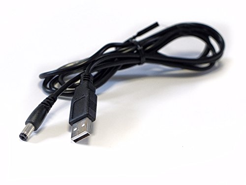 Adapterkabel USB => DC Hohlstecker (5,5/2,1mm), Stromkabel für mobile Anwendungen, z.B. für Lautsprecher, LED Streifen uvm.