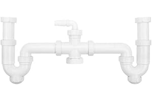 S&M 750267 Sifón fregadero evacuación curvo doble 1" 1/2"