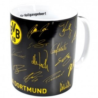 Preisvergleich Produktbild BVB Porzellanbecher Unterschriften