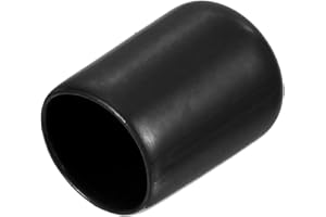 QUARKZMAN 15 Stück Gummi-Endkappen 15mm ID Gummikappen, Runde Schutzkappen PVC Stopfen Abdeckkappen Lochstopfen Gleiter für Schrauben Gewindebolzen Drahtseile Rohr Möbelfüße, Schwarz